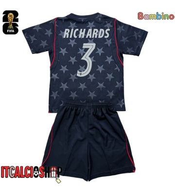 Stati Uniti Chris Richards #3 Seconda Maglia Bambino Mondiali 2026 Manica Corta (+ Pantaloni corti)